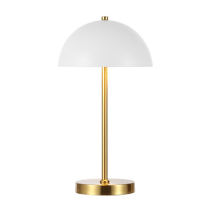 Safavieh GOLDIE, 18-Inch Brass & White Metal Table Lamp for Modern Ambiance - Perfect for Home & Office Decor TBL4566A