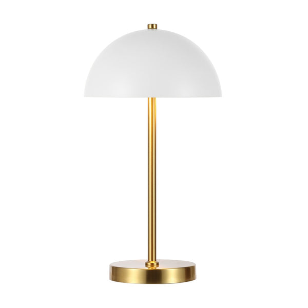 Safavieh GOLDIE, 18-Inch Brass & White Metal Table Lamp for Modern Ambiance - Perfect for Home & Office Decor TBL4566A