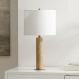 Safavieh Dara, 25 Inch, Beige, Travertine/Metal Table Lamp Beige TBL4570A