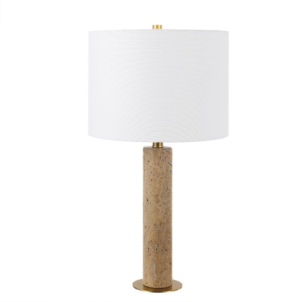 Safavieh Dara, 25 Inch, Beige, Travertine/Metal Table Lamp Beige TBL4570A