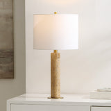 Safavieh Dara, 25 Inch, Beige, Travertine/Metal Table Lamp Beige TBL4570A