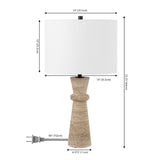 Safavieh Colette, 25.25 Inch, Ivory, Travertine/Metal Table Lamp Ivory TBL4571A