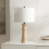 Safavieh Colette, 25.25 Inch, Ivory, Travertine/Metal Table Lamp Ivory TBL4571A