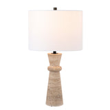 Safavieh Colette, 25.25 Inch, Ivory, Travertine/Metal Table Lamp Ivory TBL4571A