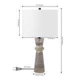 Safavieh Colette, 25.25 Inch, Grey, Travertine/Metal Table Lamp Grey TBL4571B