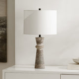 Safavieh Colette, 25.25 Inch, Grey, Travertine/Metal Table Lamp Grey TBL4571B