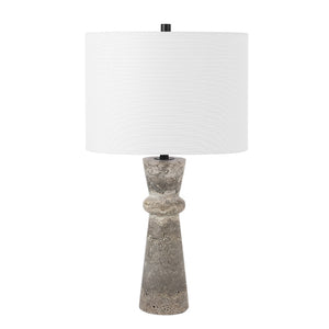 Safavieh Colette, 25.25 Inch, Grey, Travertine/Metal Table Lamp Grey TBL4571B