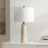 Safavieh Alana, 25.25 Inch, Ivory, Travertine/Metal Table Lamp Ivory TBL4572A