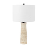 Safavieh Alana, 25.25 Inch, Ivory, Travertine/Metal Table Lamp Ivory TBL4572A