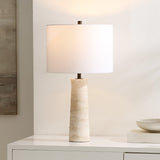 Safavieh Alana, 25.25 Inch, Ivory, Travertine/Metal Table Lamp Ivory TBL4572A