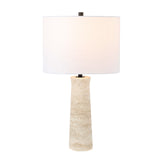 Safavieh Alana, 25.25 Inch, Ivory, Travertine/Metal Table Lamp Ivory TBL4572A