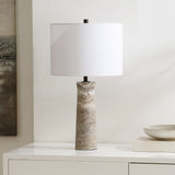 Safavieh Alana, 25.25 Inch, Grey, Travertine/Metal Table Lamp Grey TBL4572B