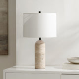 Safavieh Jolene, 24 Inch, Ivory, Travertine/Metal Table Lamp Ivory TBL4573A