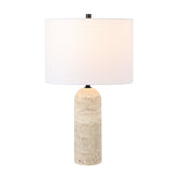 Safavieh Jolene, 24 Inch, Ivory, Travertine/Metal Table Lamp Ivory TBL4573A