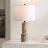 Safavieh Nara, 25.25 Inch, Grey, Travertine/Metal Table Lamp Grey TBL4574A