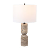 Safavieh Nara, 25.25 Inch, Grey, Travertine/Metal Table Lamp Grey TBL4574A