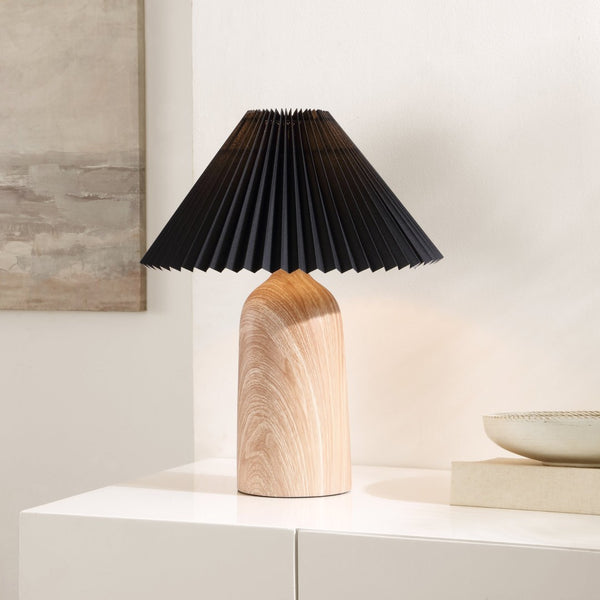 Safavieh FABI, 19-Inch Black/Natural Resin Table Lamp - Modern Design for Cozy Ambient Lighting & Style TBL4575A