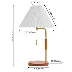 Safavieh JONAH, 24-Inch Walnut & Brass Table Lamp – Elegant Ambient Lighting for Home or Office Spaces TBL4576A