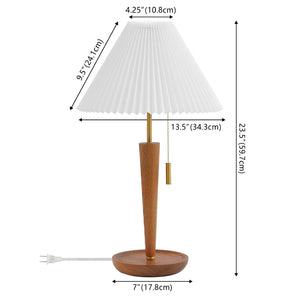 Safavieh RONNY, 23.5" Walnut Wood & Brass Table Lamp - Elegant Lighting for Home, Office & Reading Nooks TBL4577A