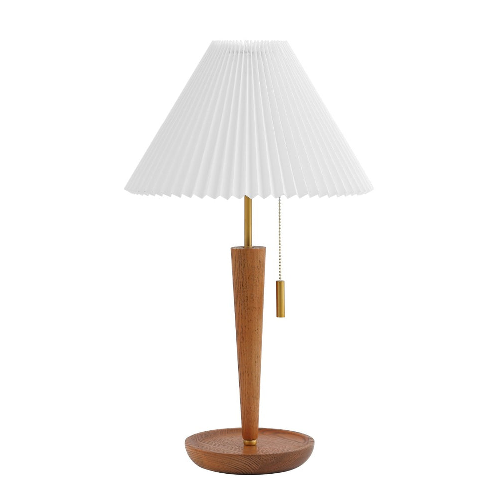 Safavieh RONNY, 23.5" Walnut Wood & Brass Table Lamp - Elegant Lighting for Home, Office & Reading Nooks TBL4577A