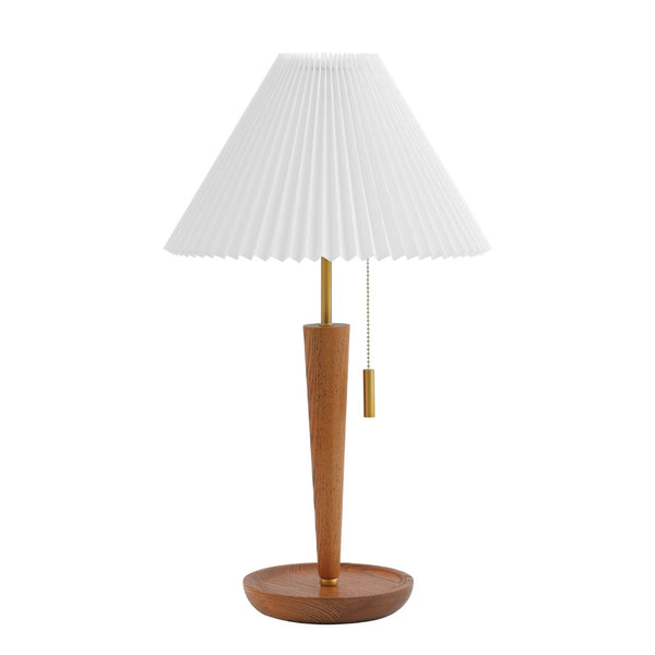 Safavieh RONNY, 23.5" Walnut Wood & Brass Table Lamp - Elegant Lighting for Home, Office & Reading Nooks TBL4577A