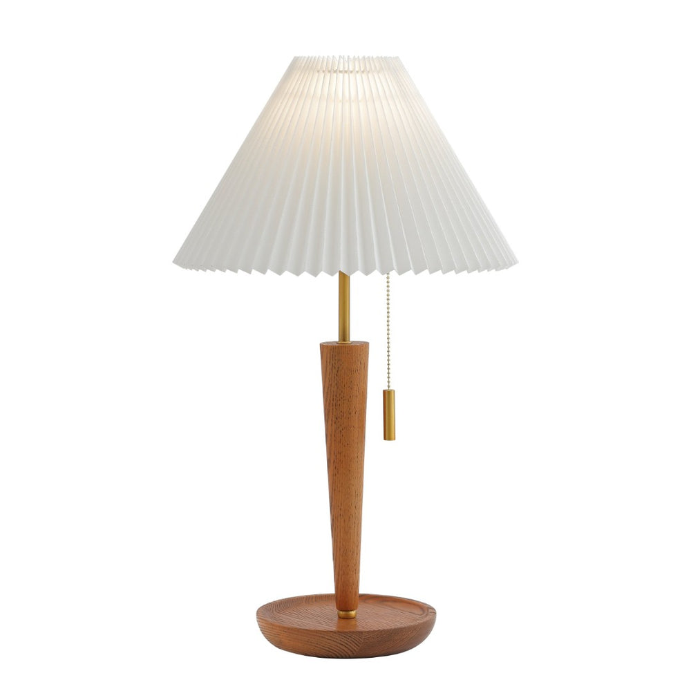 Safavieh RONNY, 23.5" Walnut Wood & Brass Table Lamp - Elegant Lighting for Home, Office & Reading Nooks TBL4577A