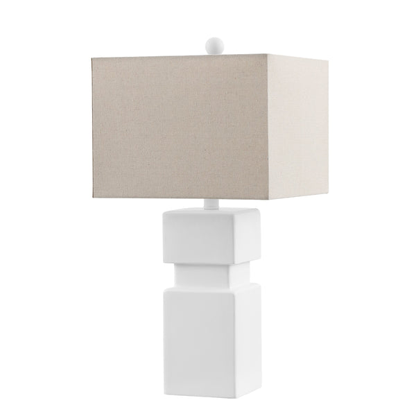 Safavieh Ardra, Elegant 23.5-inch White Resin Table Lamp With Fabric Shade For Modern Home Décor Style White Resin Body ,Fabric Shade Tbl4579a