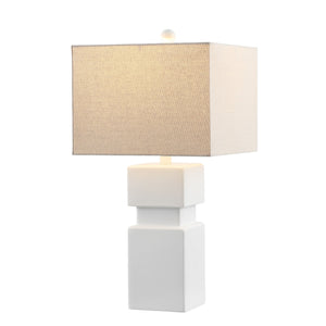 Safavieh Ardra, Elegant 23.5-inch White Resin Table Lamp With Fabric Shade For Modern Home Décor Style White Resin Body ,Fabric Shade Tbl4579a