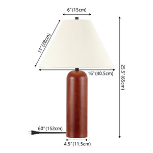 Safavieh RENNIE, 25.5" Walnut Wood & Metal Table Lamp – Modern Accent Lighting for Cozy Bedrooms & Offices TBL4580A