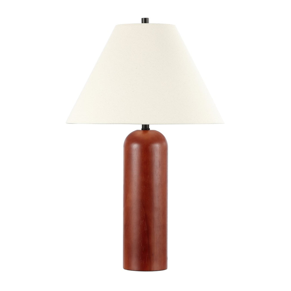 Safavieh RENNIE, 25.5" Walnut Wood & Metal Table Lamp – Modern Accent Lighting for Cozy Bedrooms & Offices TBL4580A