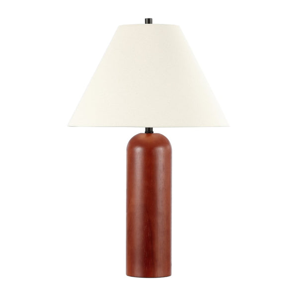 Safavieh RENNIE, 25.5" Walnut Wood & Metal Table Lamp – Modern Accent Lighting for Cozy Bedrooms & Offices TBL4580A