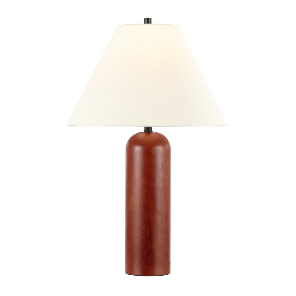 Safavieh RENNIE, 25.5" Walnut Wood & Metal Table Lamp – Modern Accent Lighting for Cozy Bedrooms & Offices TBL4580A