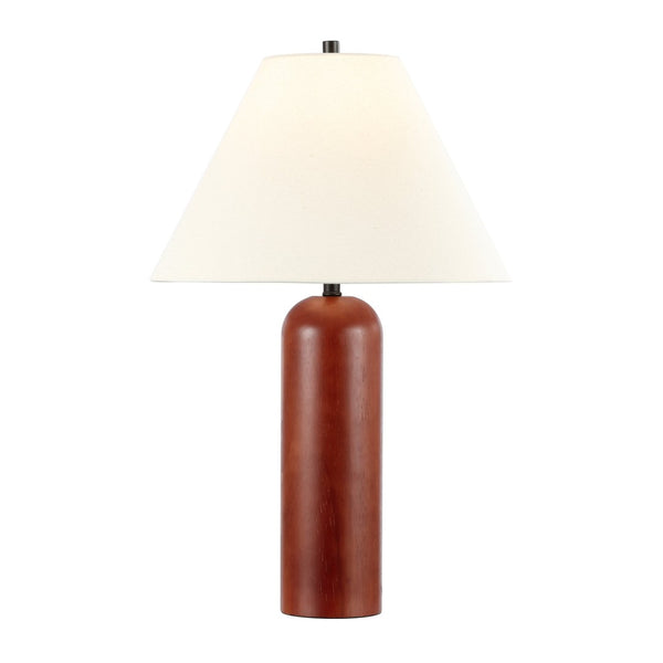Safavieh RENNIE, 25.5" Walnut Wood & Metal Table Lamp – Modern Accent Lighting for Cozy Bedrooms & Offices TBL4580A