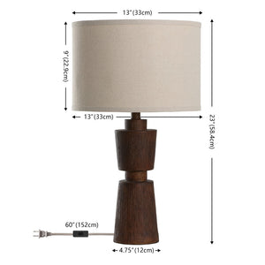 Safavieh Nici, 23 Inch, Brown, Resin Table Lamp White Shade  Tbl4581a
