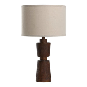 Safavieh Nici, 23 Inch, Brown, Resin Table Lamp White Shade  Tbl4581a