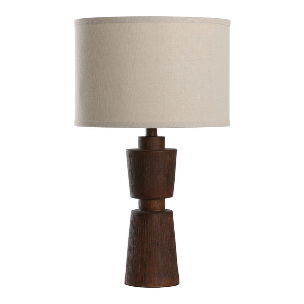 Safavieh Nici, 23 Inch, Brown, Resin Table Lamp White Shade  Tbl4581a