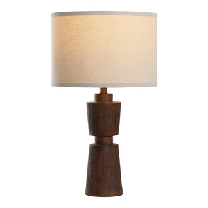 Safavieh Nici, 23 Inch, Brown, Resin Table Lamp White Shade  Tbl4581a