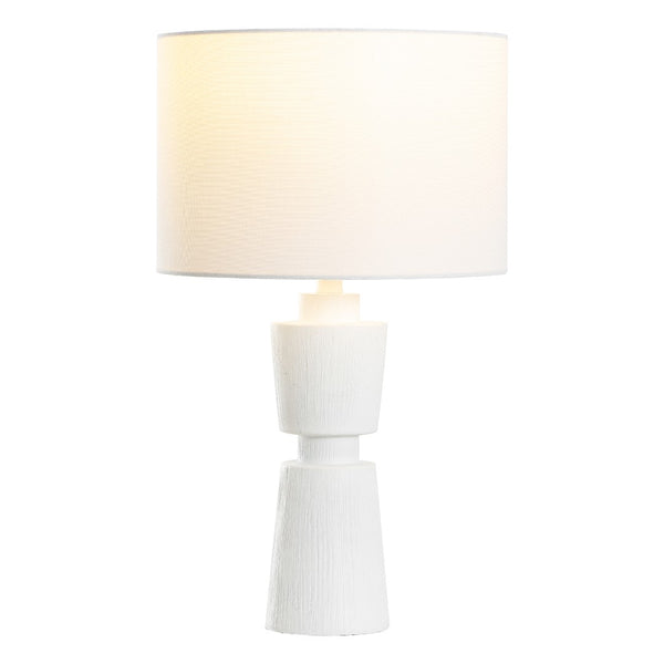 Safavieh Nici, 23 Inch, White, Resin Table Lamp Oatmeal Shade  Tbl4581b