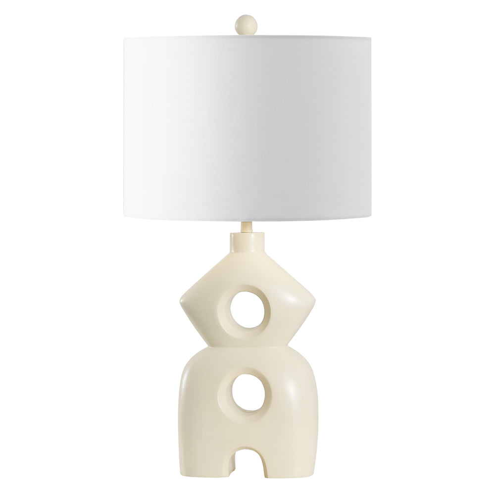 Safavieh Era, 25 Inch, Cream, Resin Table Lamp White Shade  Tbl4583a