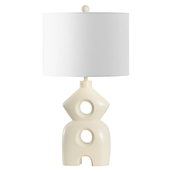 Safavieh Era, 25 Inch, Cream, Resin Table Lamp White Shade  Tbl4583a
