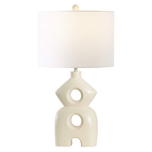 Safavieh Era, 25 Inch, Cream, Resin Table Lamp White Shade  Tbl4583a