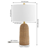 Safavieh Anto, 25.5 Inch, Natural, Rattan Table Lamp Natural TBL4584A