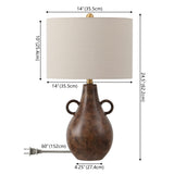 Safavieh Shiloh, 24.5 Inch, Antique Brown/Brass Ceramic Table Lamp TBL4585A Antique Brown