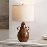 Safavieh Shiloh, 24.5 Inch, Antique Brown/Brass Ceramic Table Lamp TBL4585A Antique Brown