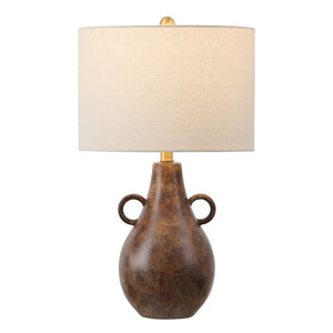 Safavieh Shiloh, 24.5 Inch, Antique Brown/Brass Ceramic Table Lamp TBL4585A Antique Brown