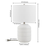 Safavieh Elio, 23.5 Inch, White, Ceramic Table Lamp TBL4586A White