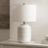 Safavieh Elio, 23.5 Inch, White, Ceramic Table Lamp TBL4586A White