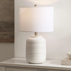 Safavieh Elio, 23.5 Inch, White, Ceramic Table Lamp TBL4586A White