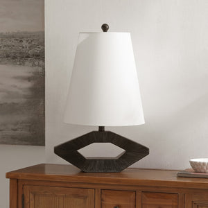 Safavieh Praia, 24.75 Inch, Black, Resin Table Lamp White Shade  Tbl4588a