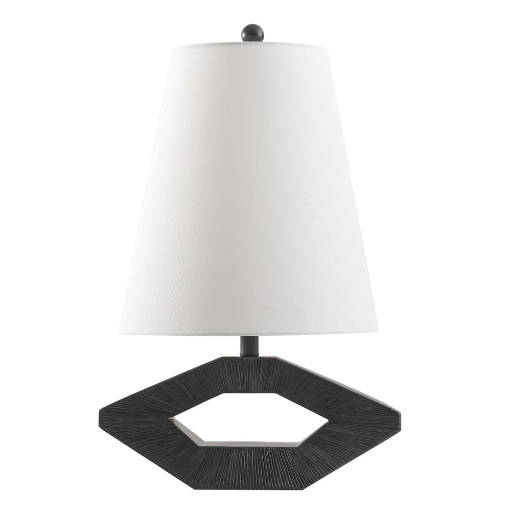 Safavieh Praia, 24.75 Inch, Black, Resin Table Lamp White Shade  Tbl4588a